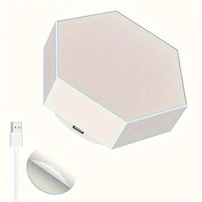 Touch RGB Geometric Night Light – DIY Modular Lamp for Home Decor