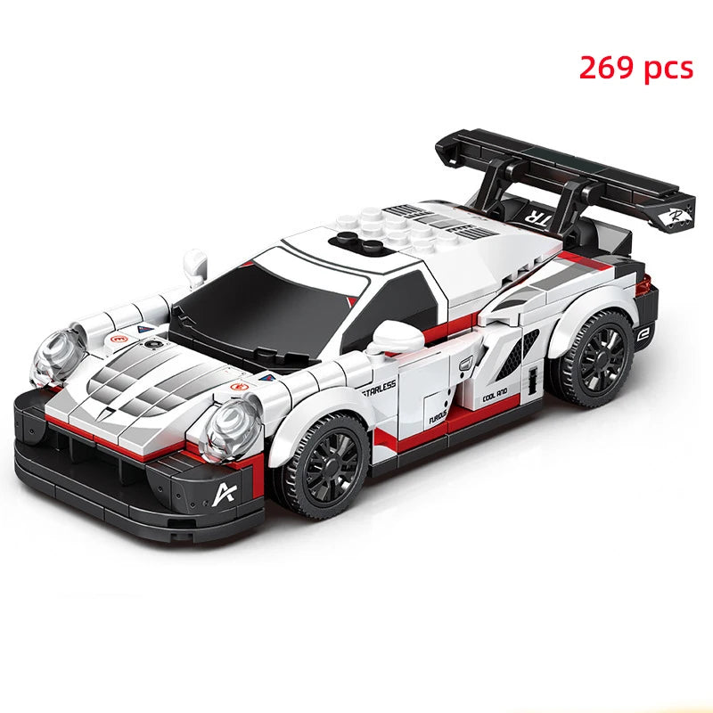City Speed Champion Car Racing Building Blocks – MOC Garage Vehicle Toy