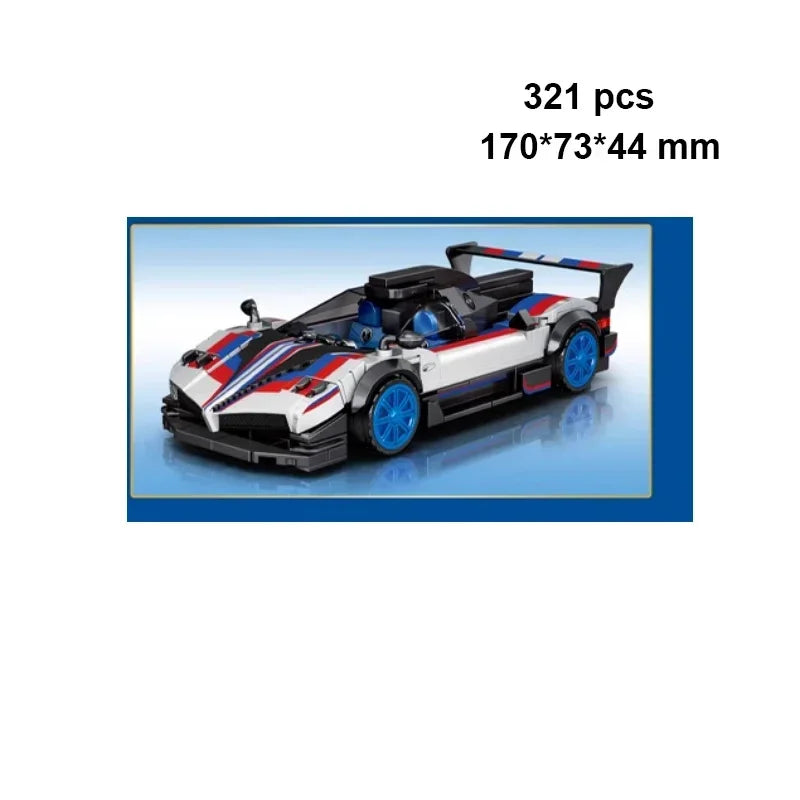 City Speed Champion Car Racing Building Blocks – MOC Garage Vehicle Toy