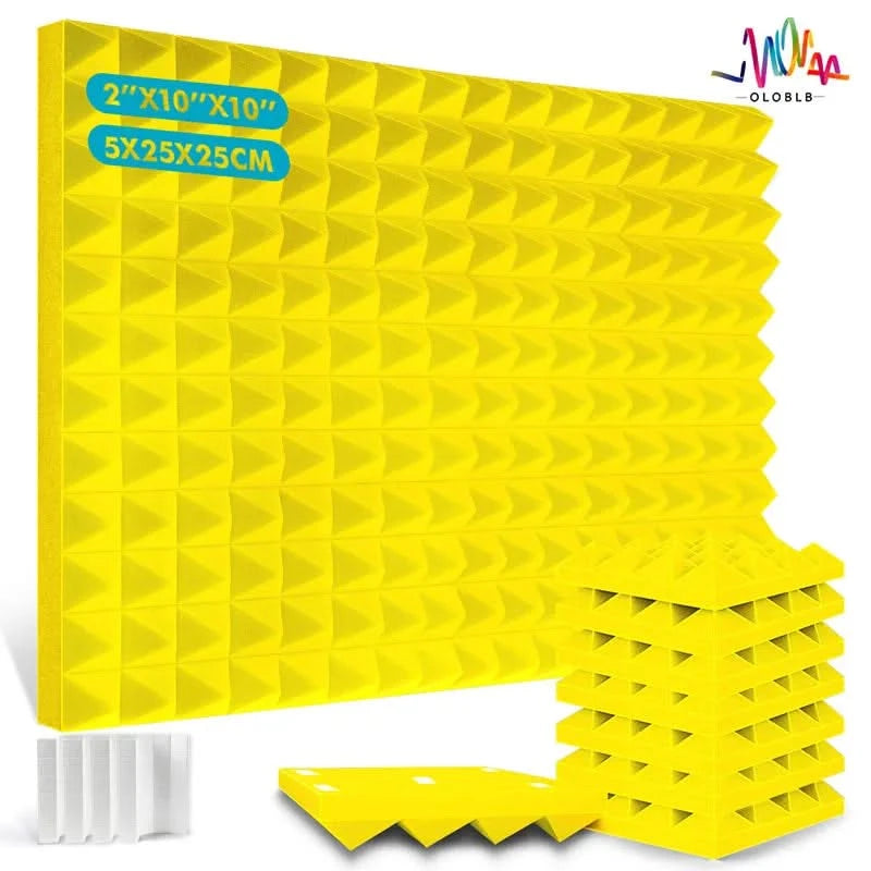 Acoust Insulation Foam Wall Panel - 12Pcs Self-Adhesive Soundproof Pad