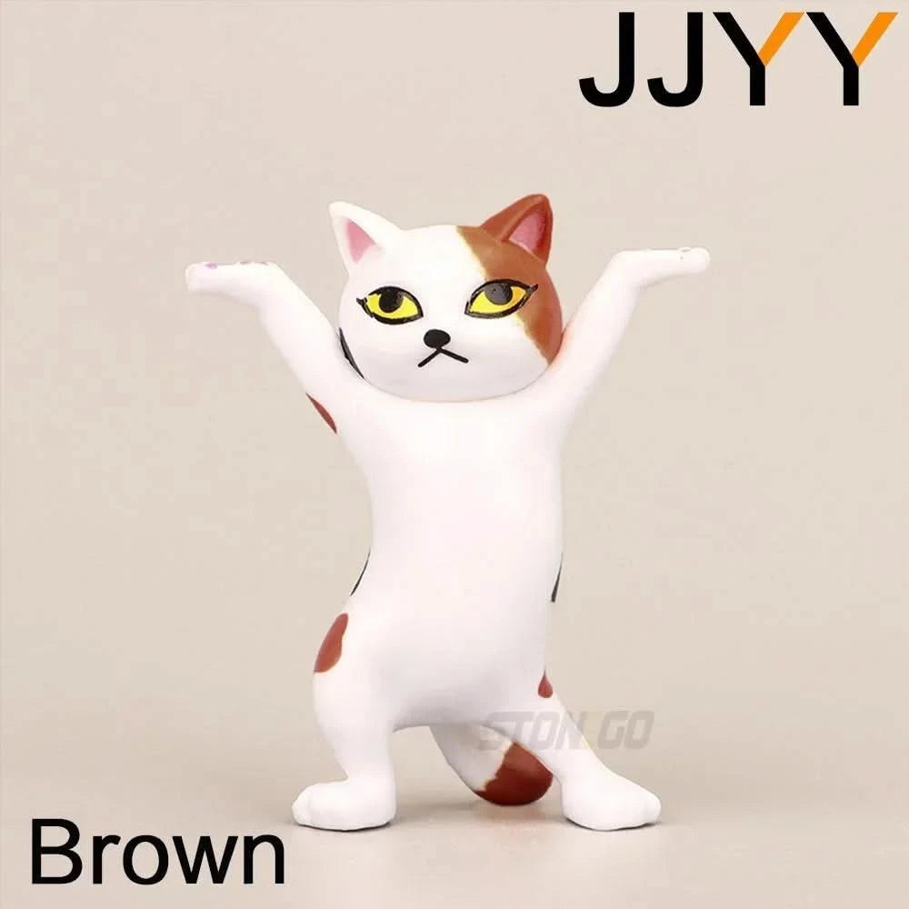 JJYY Cat Statue Pencil Holder - Cute Animal Desktop Decoration