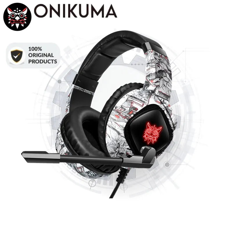 ONIKUMA K19 Wired Gaming Headset with Mic – Noise Cancelling Stereo Sound