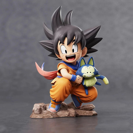 Anime Dragon Ball Q Version Goku Holding Poole PVC 10cm Collectible Toy