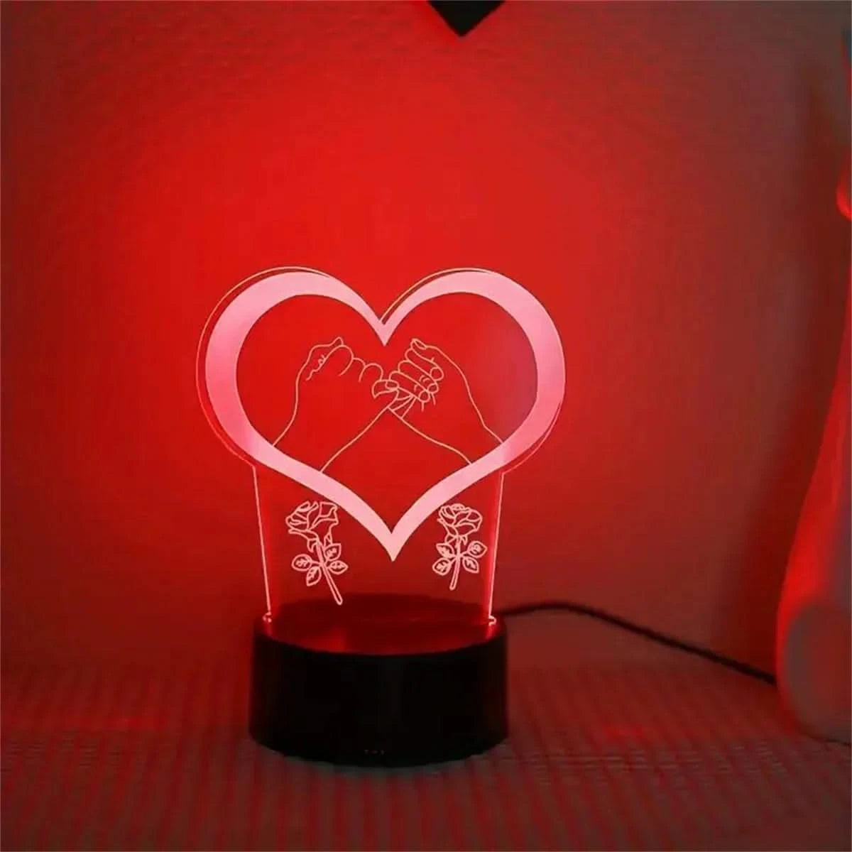 1pc 3D Night Light, Touch-Activated 7-Color Changing Lamp for Bedroom