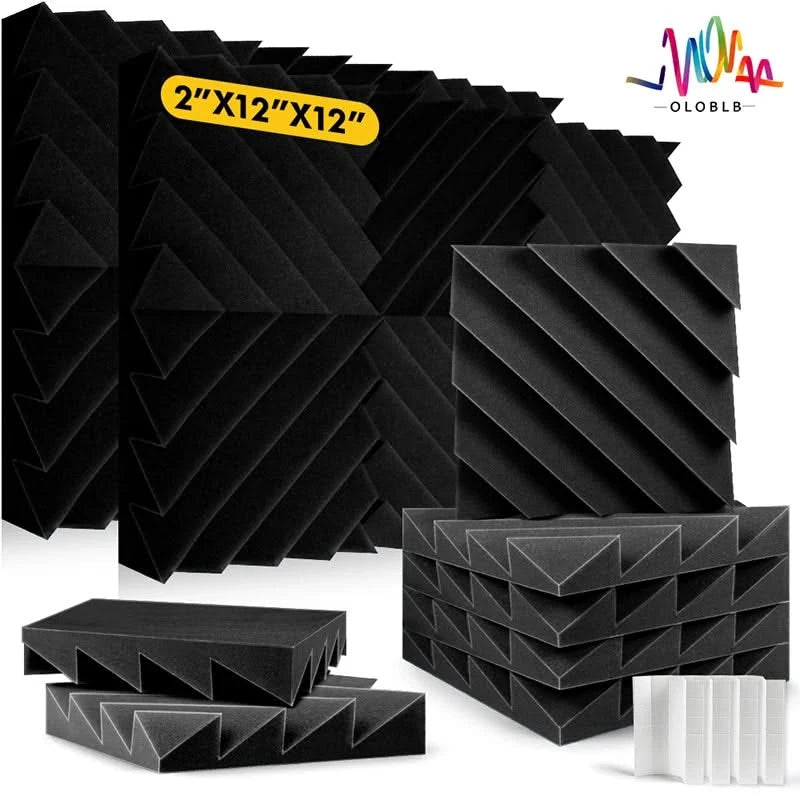 Acoustic Treatment Foam Panels - 6/12/24 Pcs Sound Isolation Wall Pads