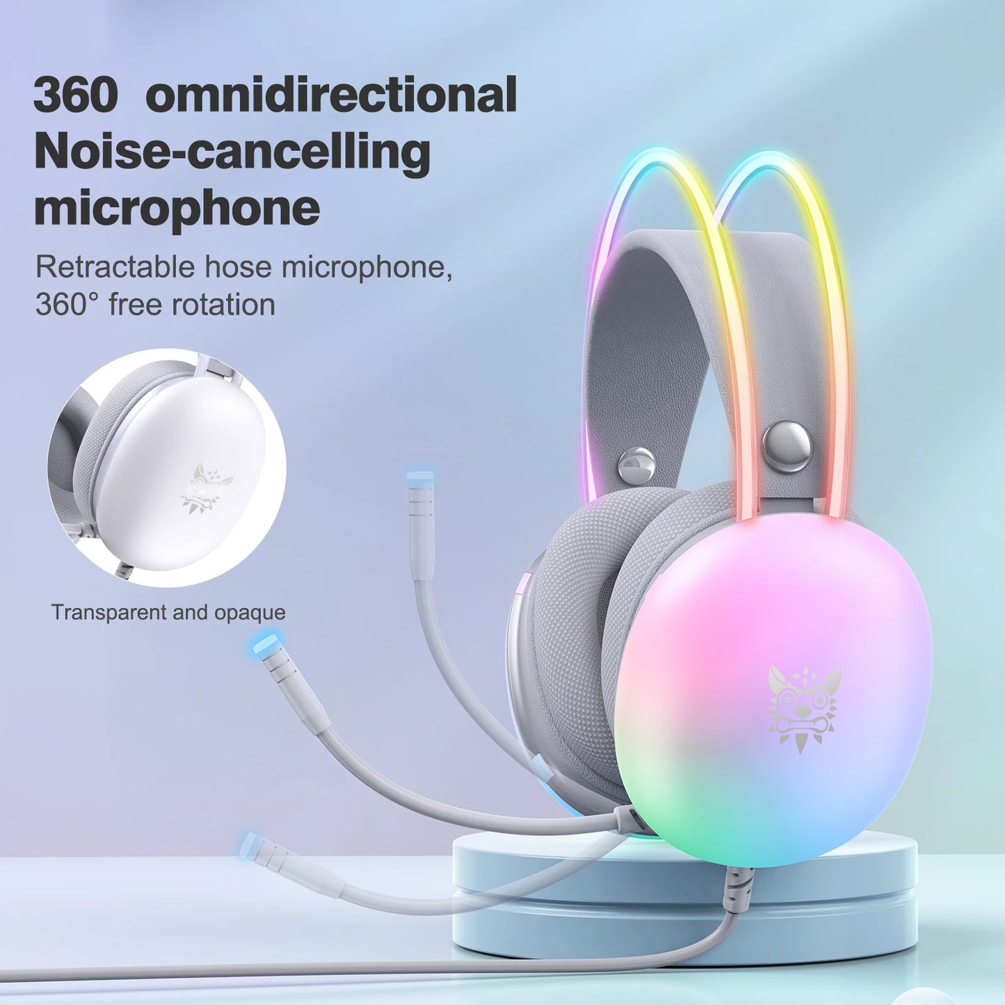 ONIKUMA Gaming Headphones - Full RGB Lighting, Mic