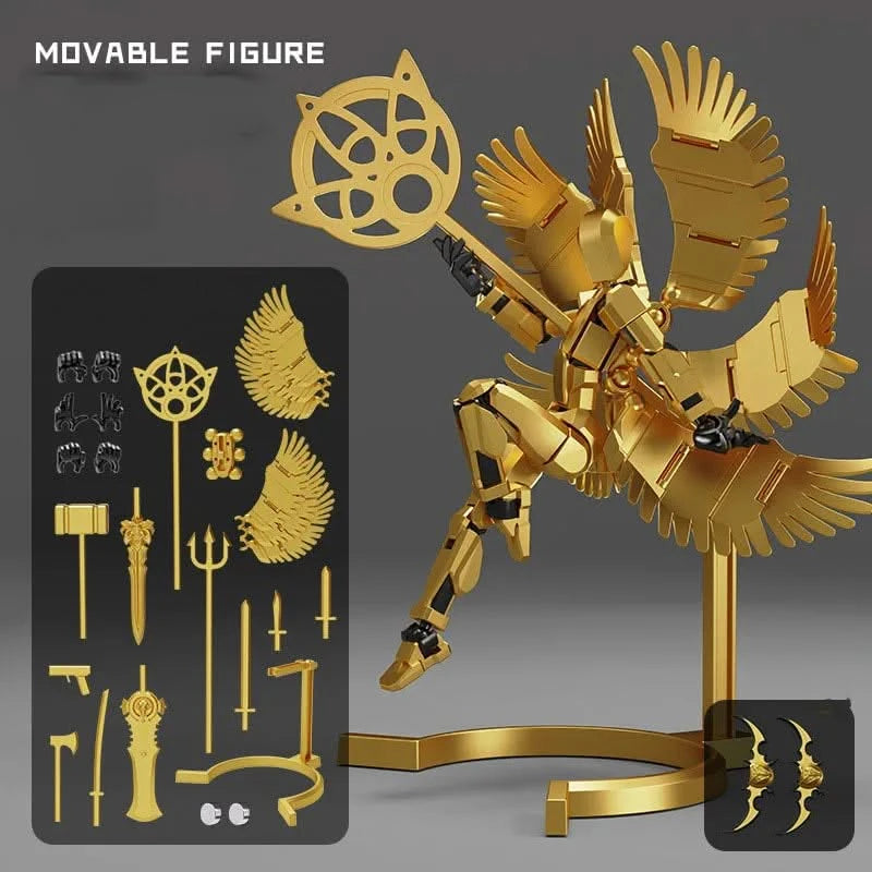 Magnetic Multi-Jointed Movable Robot 3D Printed Action Figure Toy