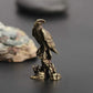 Eagle Statue Miniature Sculpture Handmade Copper Bird Figurine Decor