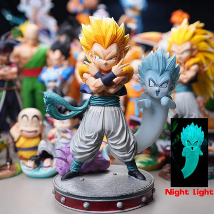 25cm Dragon Ball Z Gotenks Figur Geister-Nachtlicht PVC-Spielzeug Geschenk