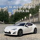 1:36 Toyota 86 Classic Car Diecast Legierung Sportwagen Modellkollektion