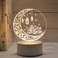 USB LED 3D Acryl Nachtlicht für Ramadan EID Mubarak Festival Dekoration