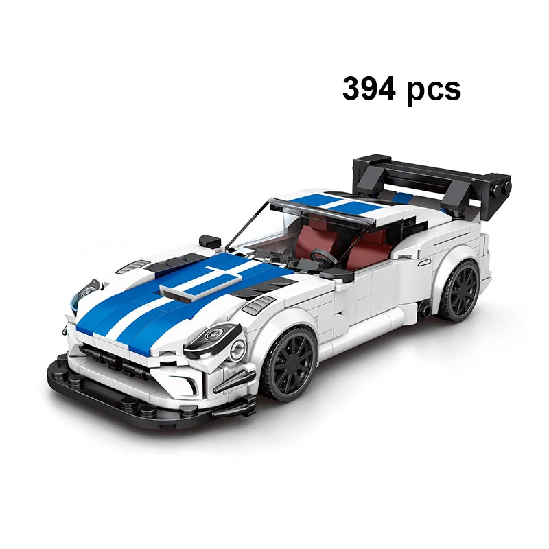 City Speed Champion Car Racing Building Blocks – MOC Garage Vehicle Toy