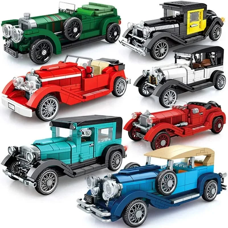2023 City Technique Racing Vintage Car – Speed Champions Super Racers Building Blocks