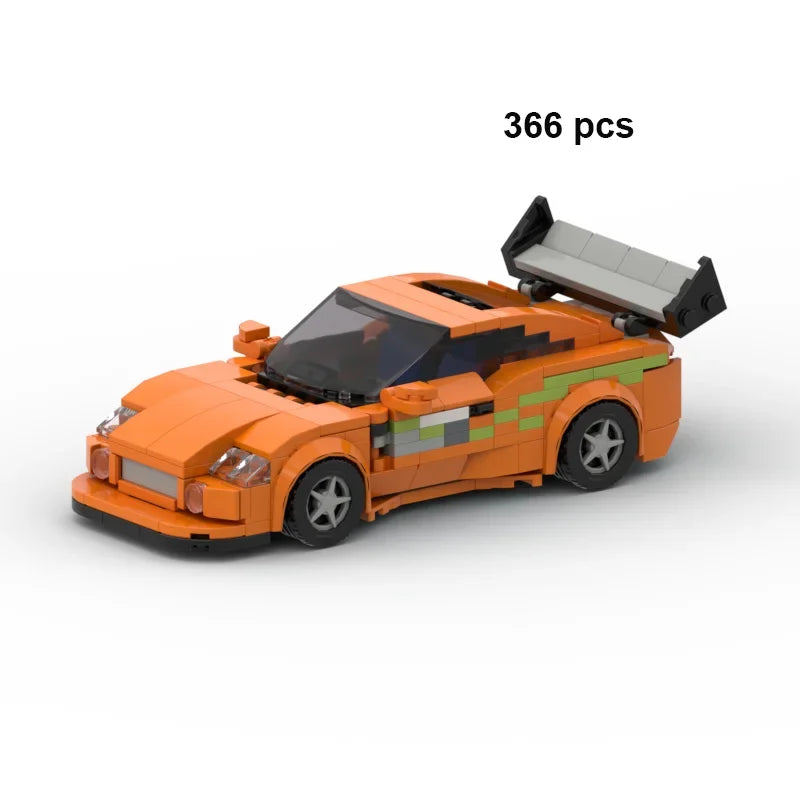 City Speed Champion Car Racing Building Blocks – MOC Garage Vehicle Toy