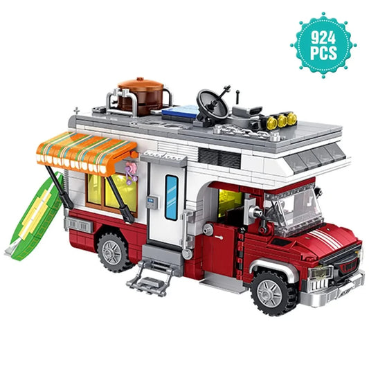 927PCS Lighting Camper-Van Building Set – Construction Bricks for Teens & Adults
