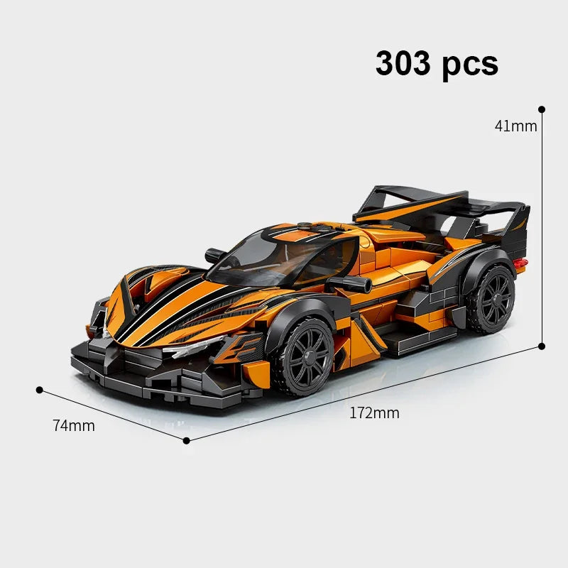 City Speed Champion Car Racing Building Blocks – MOC Garage Vehicle Toy