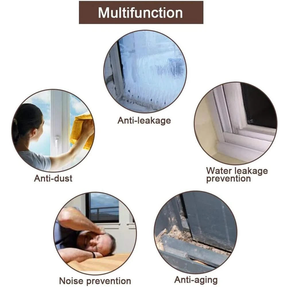 Self-Adhesive Acoustic Rubber Foam Door Insulation Seal Strip Weatherstrip