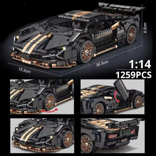 67129 Car MOC 1280pcs – 1:14 Scale Sports Car Model Building Blocks Set
