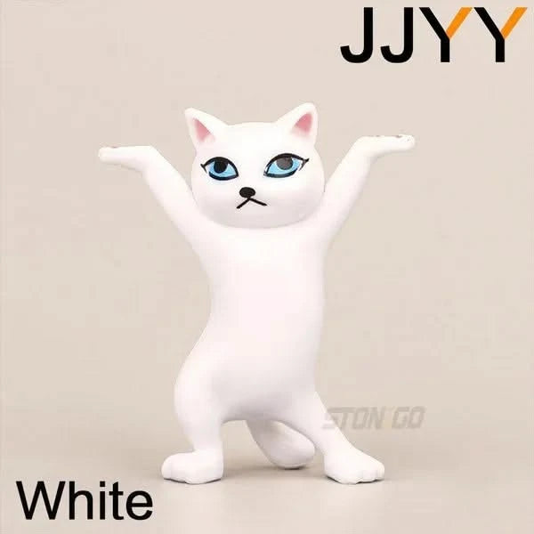 JJYY Cat Statue Pencil Holder - Cute Animal Desktop Decoration