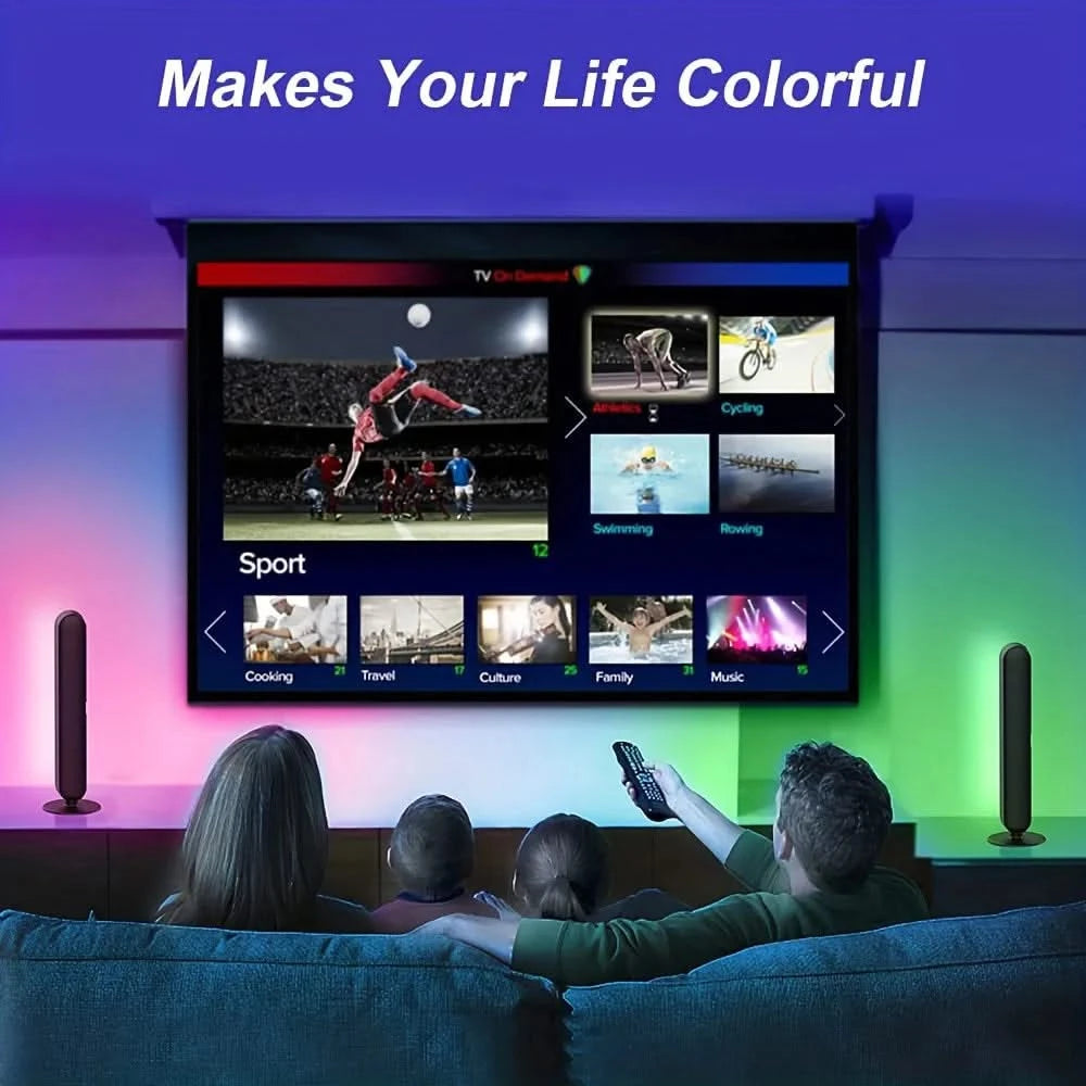 RGB Music Rhythm Light Bar – USB Rechargeable Sound Reactive LED Light Display