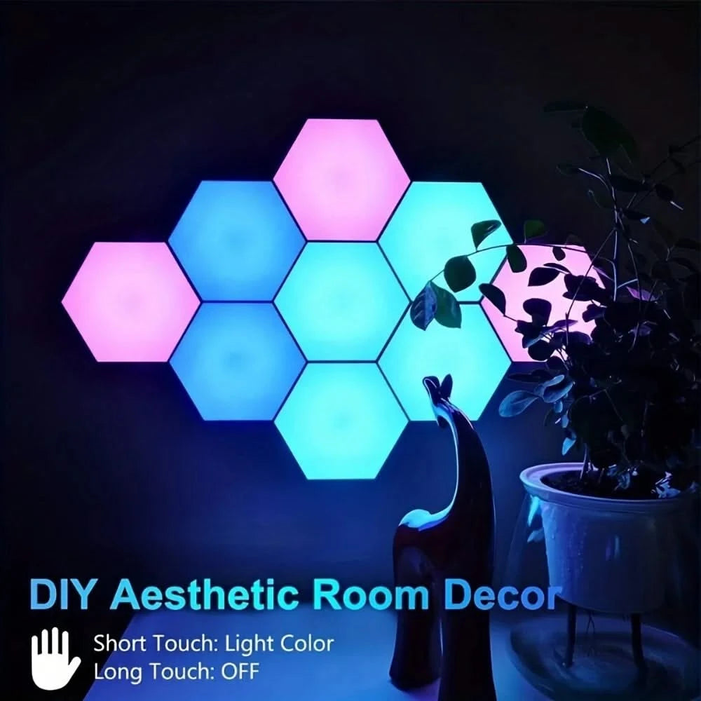 Touch RGB Geometric Night Light – DIY Modular Lamp for Home Decor
