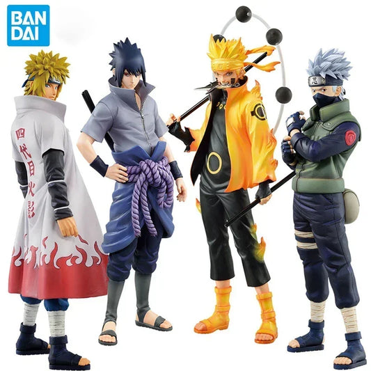 Bandai Naruto Shippuden Figures - Uchiha Sasuke, Kakashi, Minato