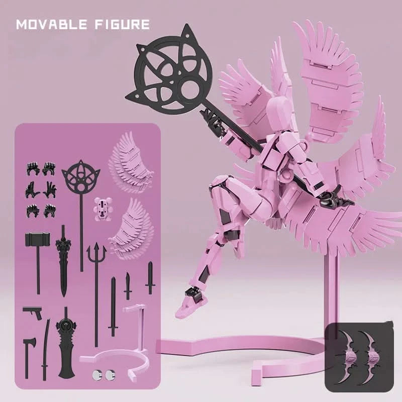 Magnetic Multi-Jointed Movable Robot 3D Printed Action Figure Toy