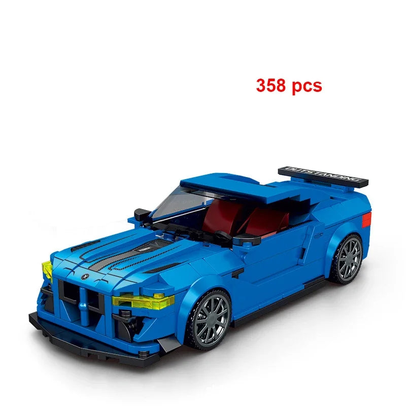 City Speed Champion Car Racing Building Blocks – MOC Garage Vehicle Toy