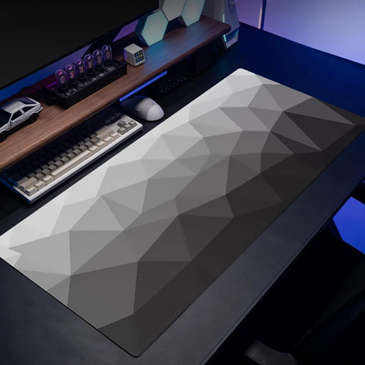Large Rubber Mouse Pad Gaming Mat - Non-Slip 3D HD Diamond Grid 50x100cm