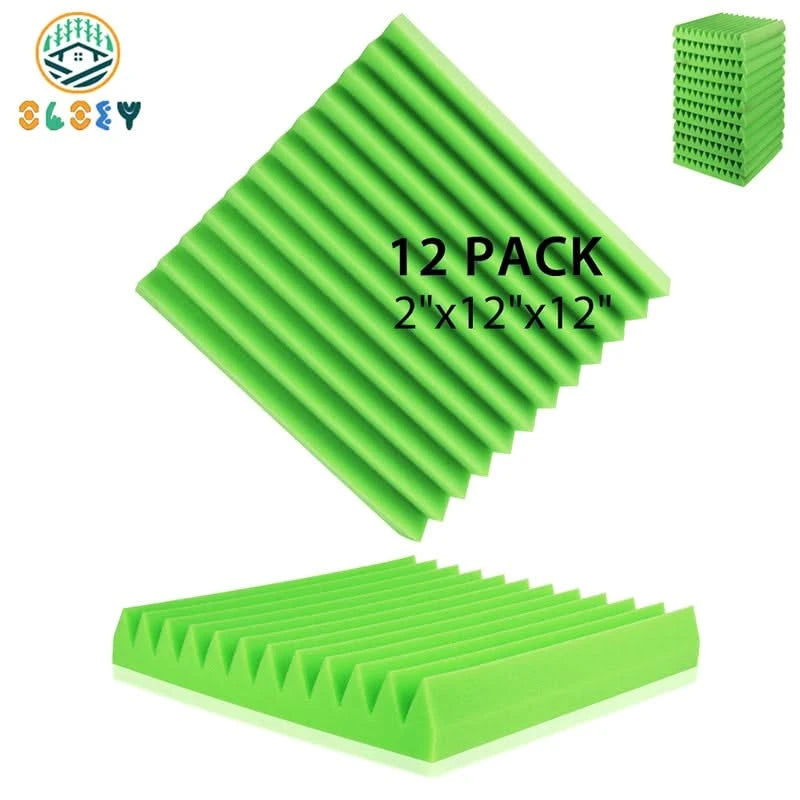 12-Pack Soundproof Foam Panels – Acoustic Wall Panels for Studio & Home
