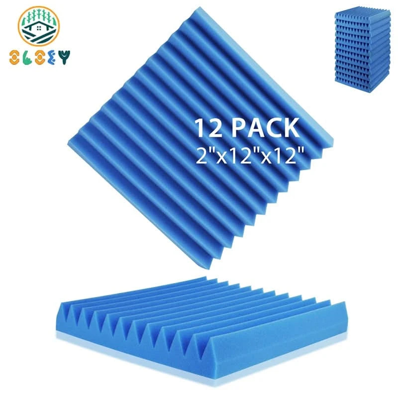 12-Pack Soundproof Foam Panels – Acoustic Wall Panels for Studio & Home