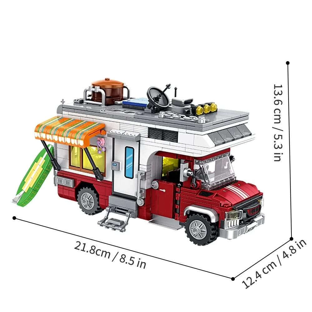 927PCS Lighting Camper-Van Building Set – Construction Bricks for Teens & Adults