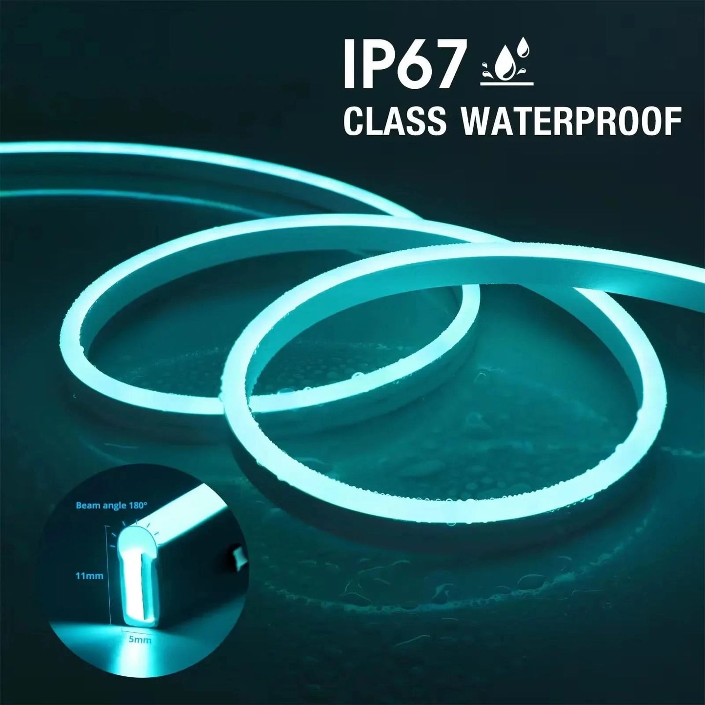 RGB Neon LED Strip Light – Waterproof USB Strip with Tuya App Smart Control