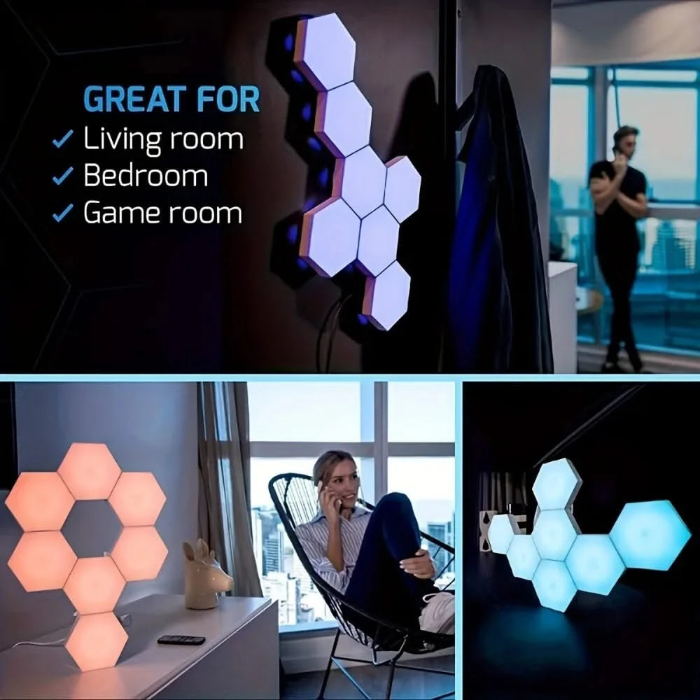 Touch RGB Geometric Night Light – DIY Modular Lamp for Home Decor