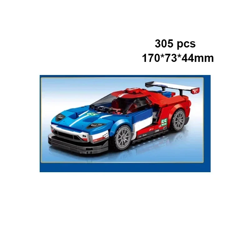 City Speed Champion Car Racing Building Blocks – MOC Garage Vehicle Toy