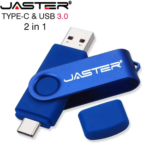 128GB USB 3.0 Type-C Flash Drive – High Speed Pen Drive with Keychain