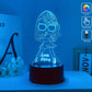 Karaoke-Girl-Muster 3D-Nachtlicht, USB-Stimmungslicht für Schlafzimmer