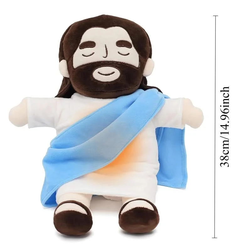 Soothing Breathing Jesus Plush Doll with Music & Sleep Companion Feature