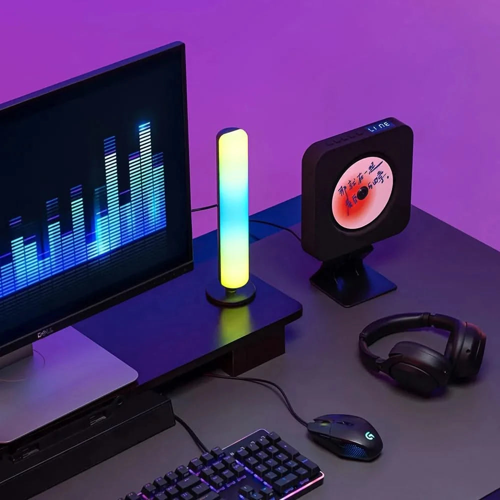 RGB Music Rhythm Light Bar – USB Rechargeable Sound Reactive LED Light Display