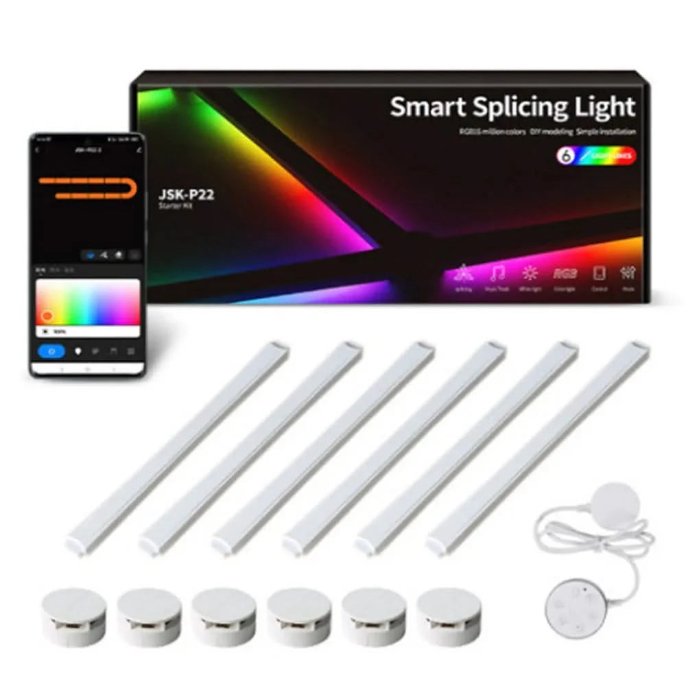 Smart RGBIC WiFi Wall Light – DIY Splicing LED for Gaming & Decor