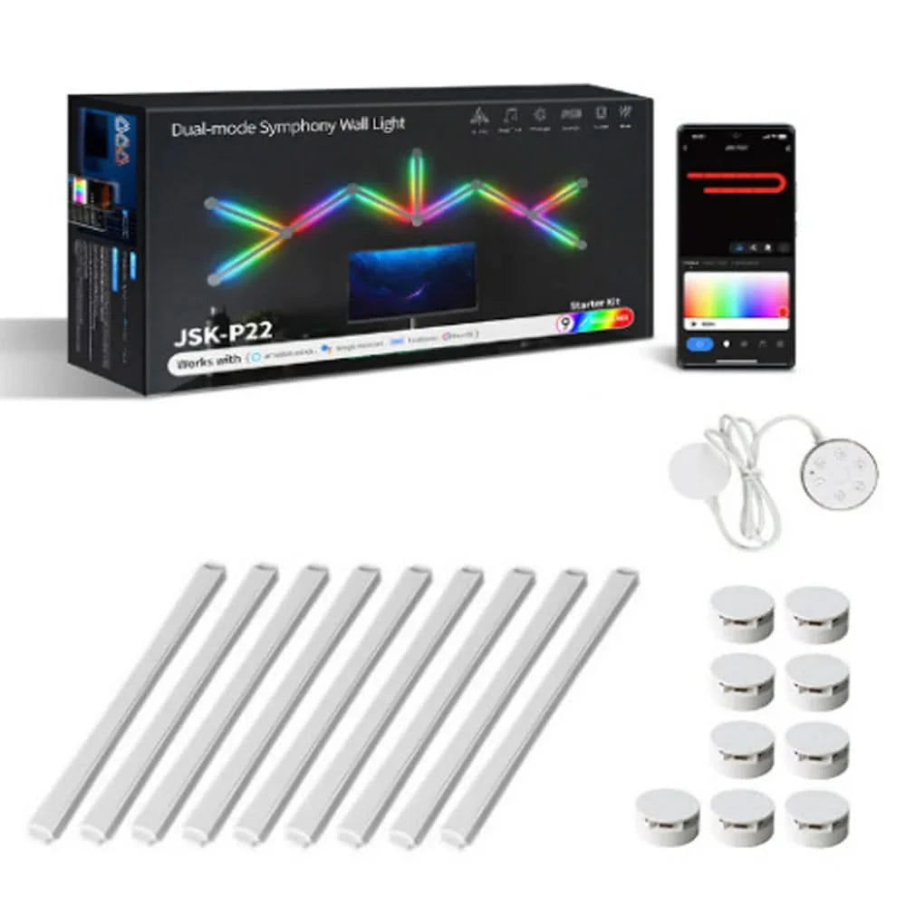 RGB Smart Splicing Wall Light – DIY Voice-Control Atmosphere Lamp
