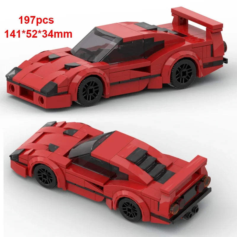 City Speed Champion Car Racing Building Blocks – MOC Garage Vehicle Toy