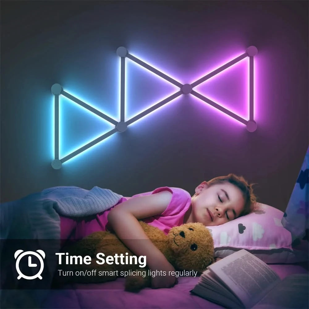 RGB Smart Splicing Wall Light – DIY Voice-Control Atmosphere Lamp