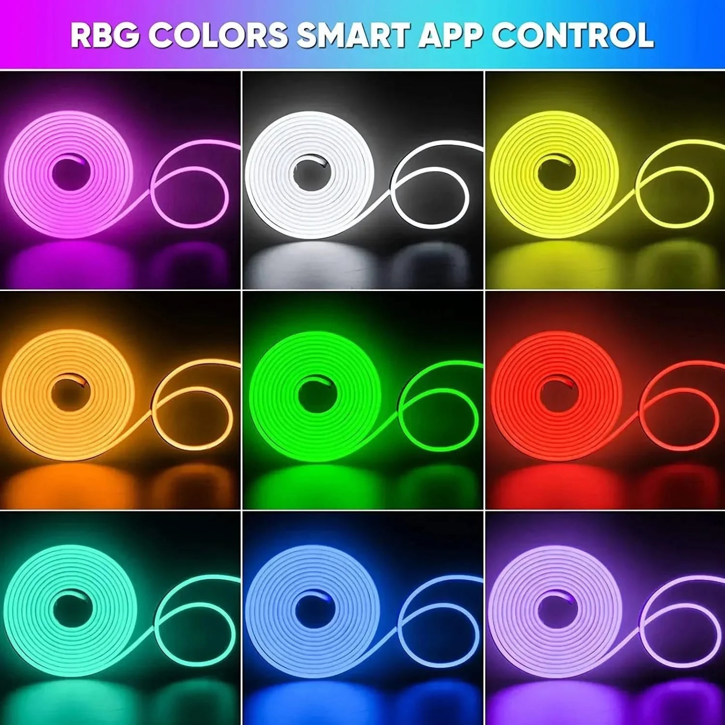 RGB Neon LED Strip Light – Waterproof USB Strip with Tuya App Smart Control