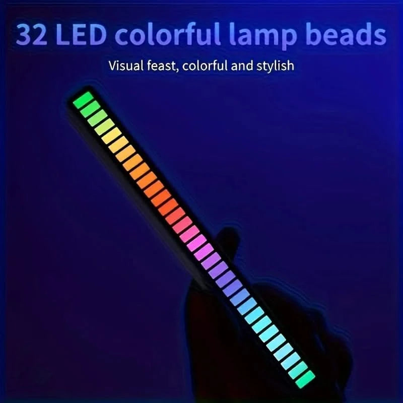 RGB Music Rhythm Light Bar – USB Rechargeable Sound Reactive LED Light Display