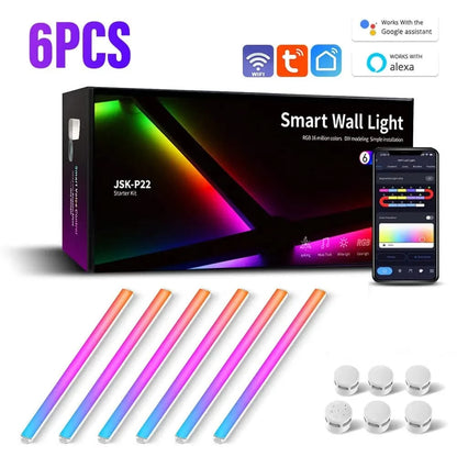 Smarte RGBIC LED-Lichtleiste – DIY-Wandleuchte für Gaming & TV-Hintergrundbeleuchtung
