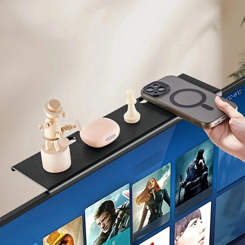 Adjustable TV Screen Top Shelf - Desktop & Router Storage Organizer