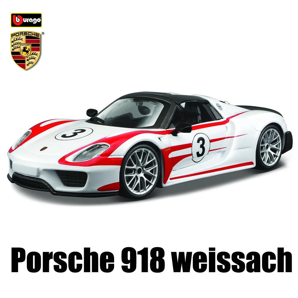 Bburago 1:24 Porsche 963 – Diecast Alloy Racing Car Model, Luxury Gift