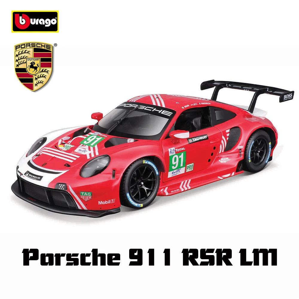 Bburago 1:24 Porsche 963 – Diecast Alloy Racing Car Model, Luxury Gift