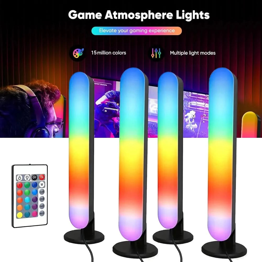 RGB Music Rhythm Light Bar – USB Rechargeable Sound Reactive LED Light Display